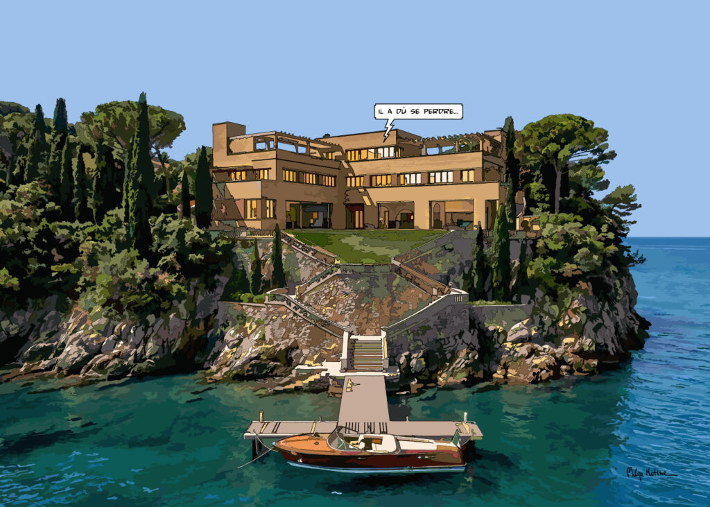 Villa façon Cavrois vue sur la mer Méditerranée — art Ligne Claire Marseille — Philippe Matine