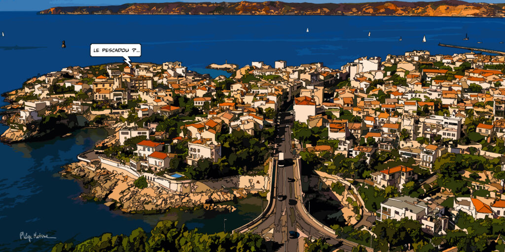 Presqu'île de Malmousque Marseille — art Ligne Claire Marseille — Philippe Matine