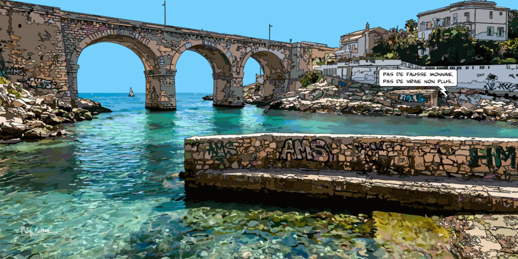 Anse de la Fausse Monnaie Marseille — art Ligne Claire Marseille — Philippe Matine