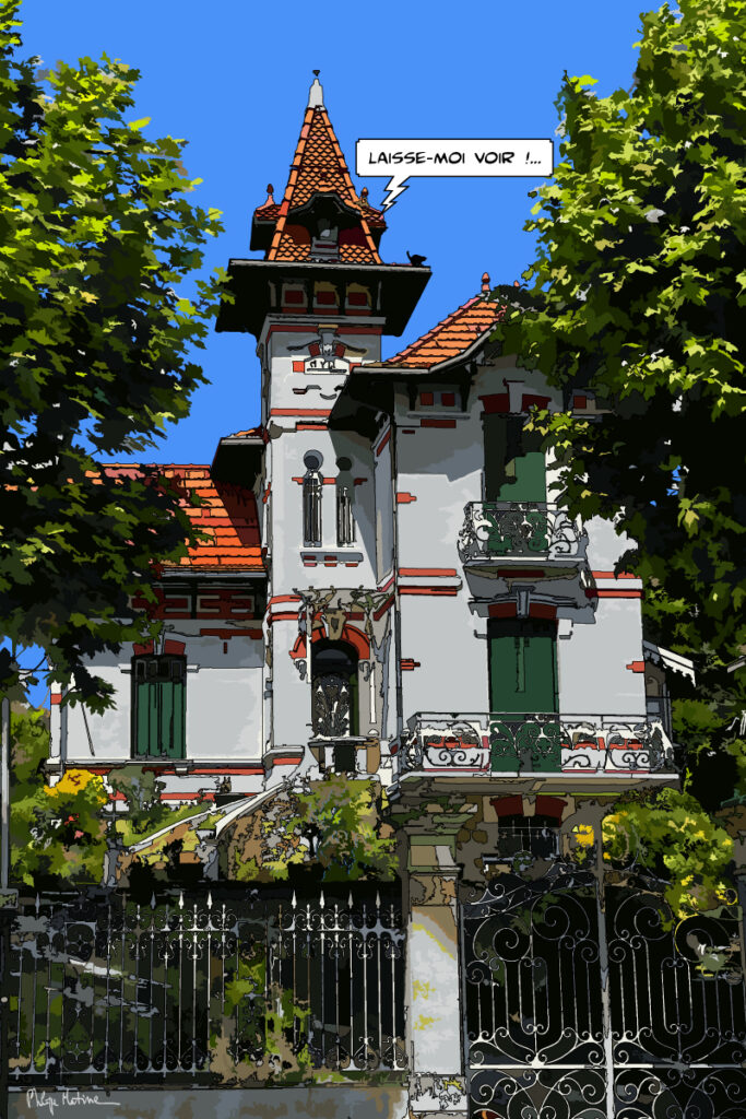 Arcachon villa May Lily "Laisse-moi" — art Ligne Claire — Philippe Matine