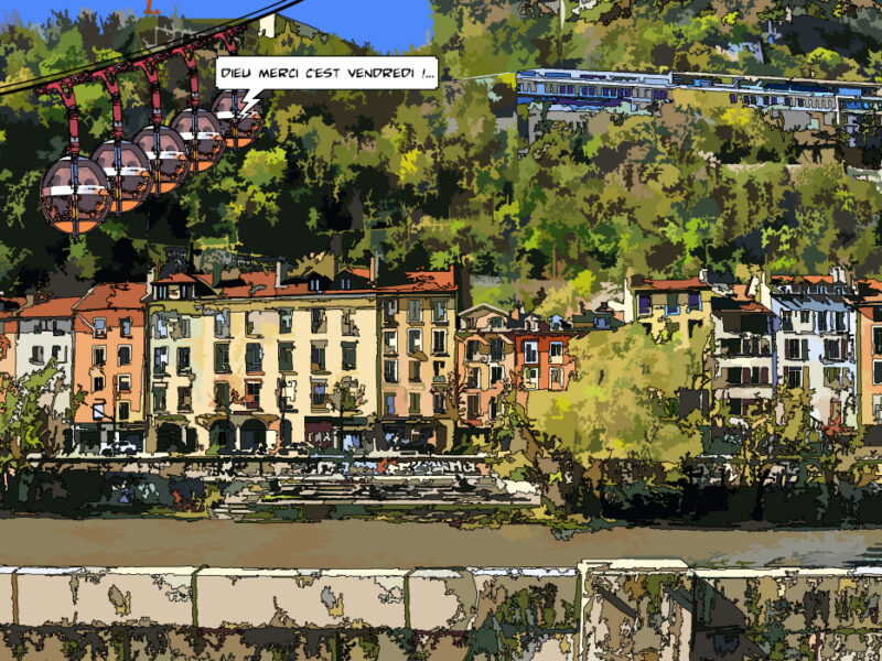 Les bulles, télécabines à Grenoble
