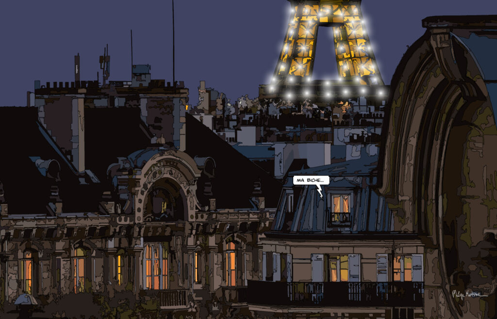Paris // Eiffel rooftop night "biche"